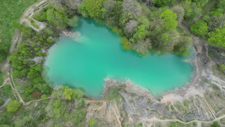 Der Blaue See von oben